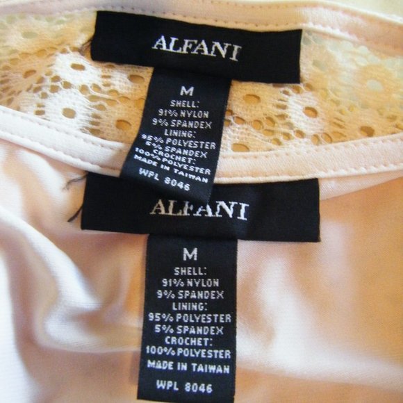 Pink Crochet Lace Alfani Top with Tank Set Size Medium NWT - Picture 10 of 10